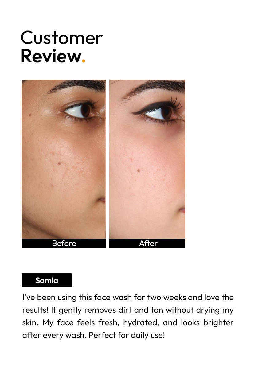 Organic DE-TAN FACE WASH For Dry Skin (120ml)