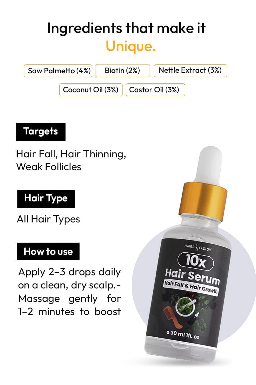 10X DEAL - Stop Hair Fall in 15 Days — Serum + Oil + Mask Combo