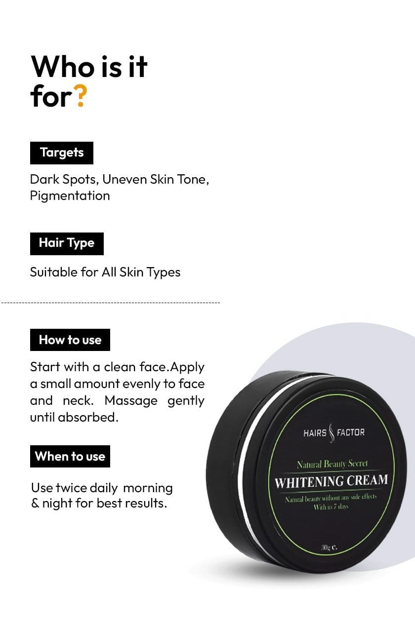 NATURAL NIGHT SKIN WHITENING CREAM (GURANTEED RESULTS)