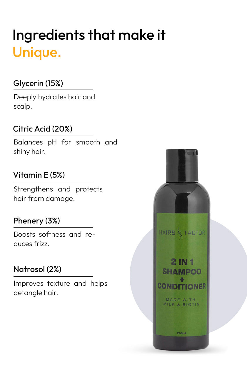 KERATIN 2 IN 1 Organic HAIR SHAMPOO + CONDITIONER (200ml)