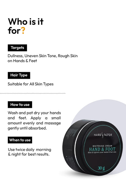 HAND AND FOOT WHITENING CREAM