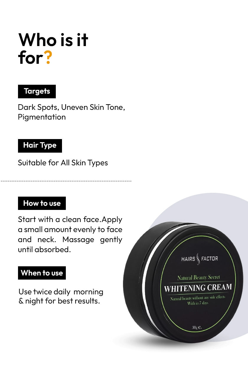 NATURAL NIGHT SKIN WHITENING CREAM (GURANTEED RESULTS)