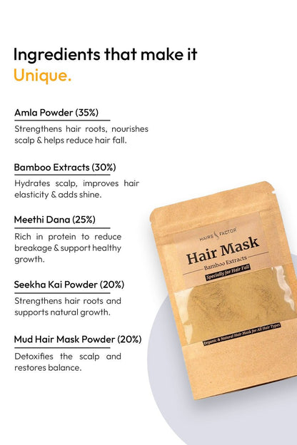 Organic & Natural Hair Mask Powder For HAIR GROWTH