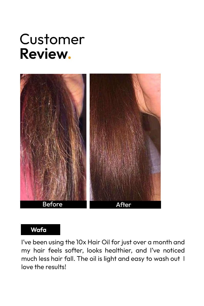 10X HAIR OIL - Blend of 10 Natural Oils Increase Hair Growth, Thickness & Repair