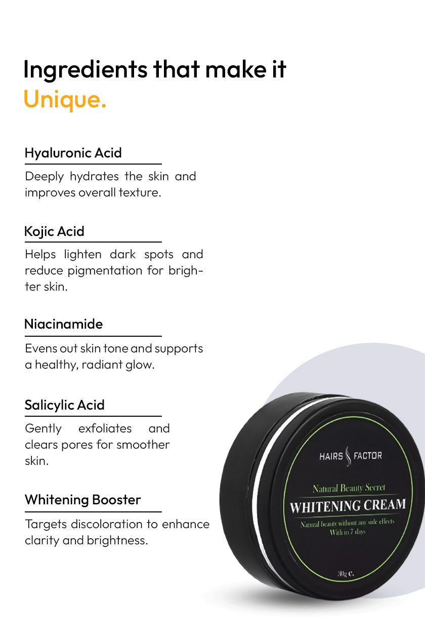 NATURAL NIGHT SKIN WHITENING CREAM (GURANTEED RESULTS)