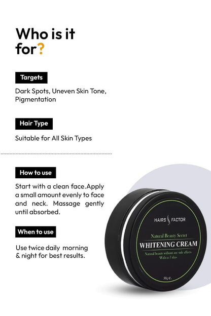NATURAL NIGHT SKIN WHITENING CREAM (GURANTEED RESULTS)