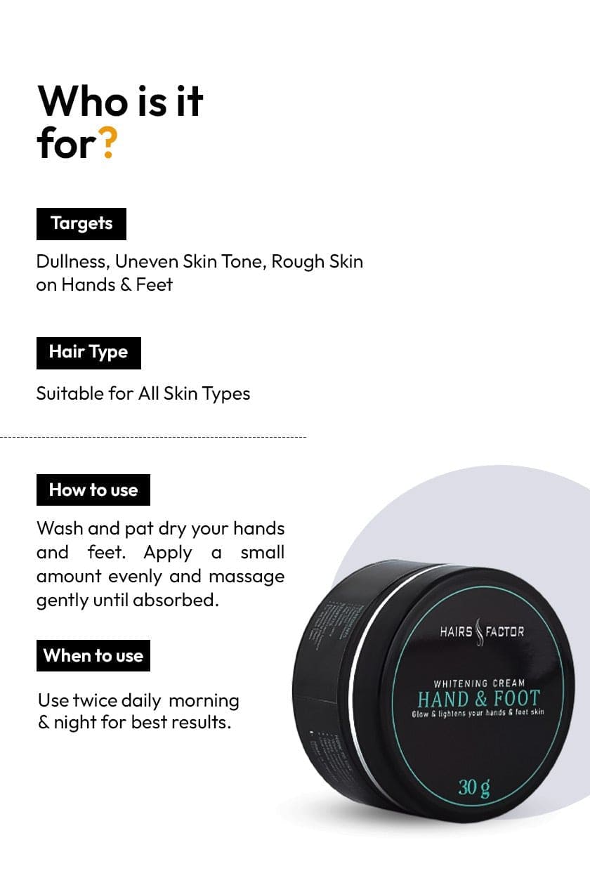 HAND AND FOOT WHITENING CREAM