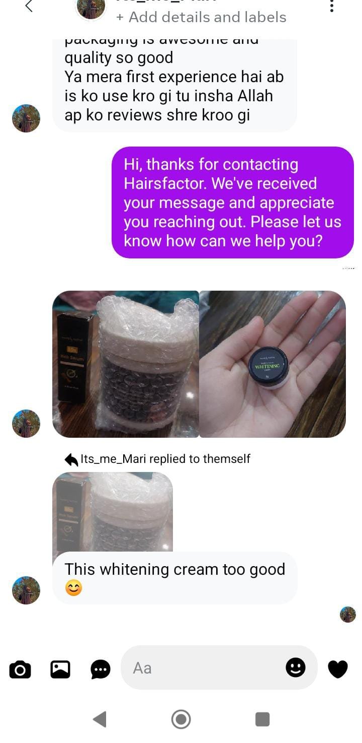 Happy Customer WhatsApp Review